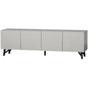 Carved organic tv meubel mist WOOOD